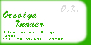 orsolya knauer business card